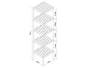 Bambusový nábytek Schütte Bambusová police s 5 přihrádkami ( BMBA02-REG51 )