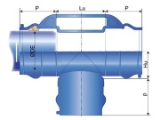 Tvarovka hrdlová s hrdlovou odbočkou PAM Blutop
