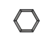 G21 Přístřešek na dřevo  HEX 53 - 92 x 60 cm, antracitový