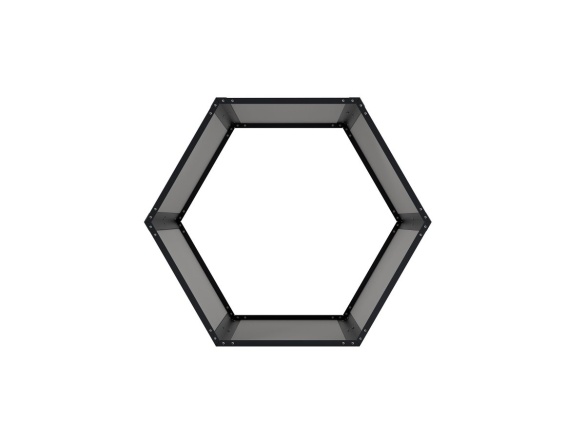 G21 Přístřešek na dřevo  HEX 53 - 92 x 60 cm, antracitový