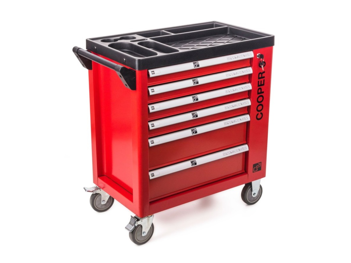 G21 Dílenský vozík  Cooper 6, červený