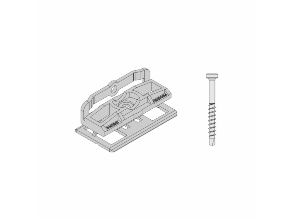 PVC spony + šrouby Deceuninck