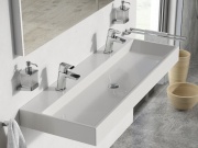 Ravak Umývadlo Natural Duo 120, s otvormi pre batérie, bez prepadu