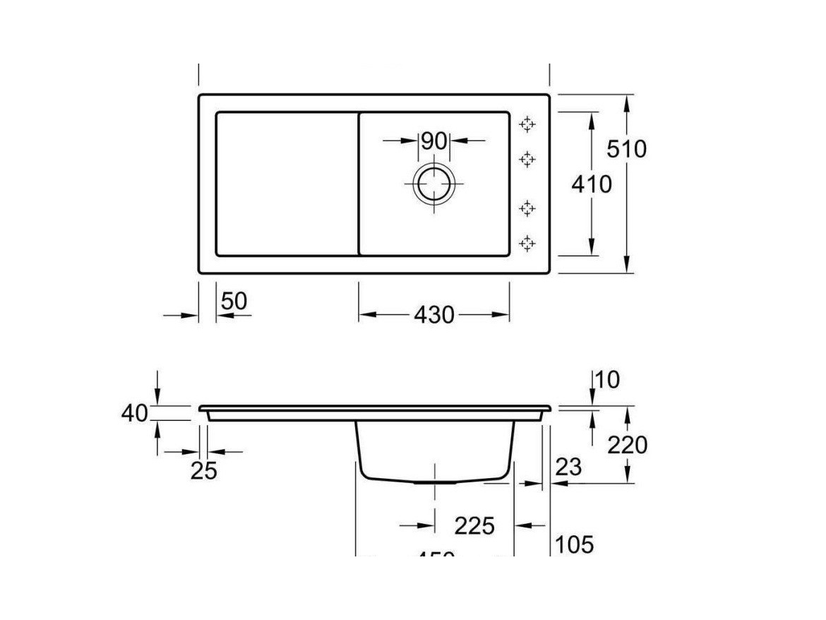 Kuchyňské dřezy Villeroy & Boch Timeline 1000.0