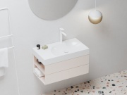 Ravak Umývadlo Lite 80/60 L, s otvorom pre batériu, bez prepadu