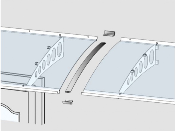 Spojovací diel Gutta pro stříšky PT/G, PT/GR, PT/ET