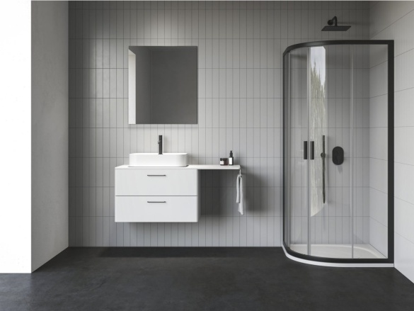 Ravak NBLCP4 90x90, čierna+transparent