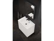 Ravak Zrkadlo Strip 50x70 s osvetlením, čierna