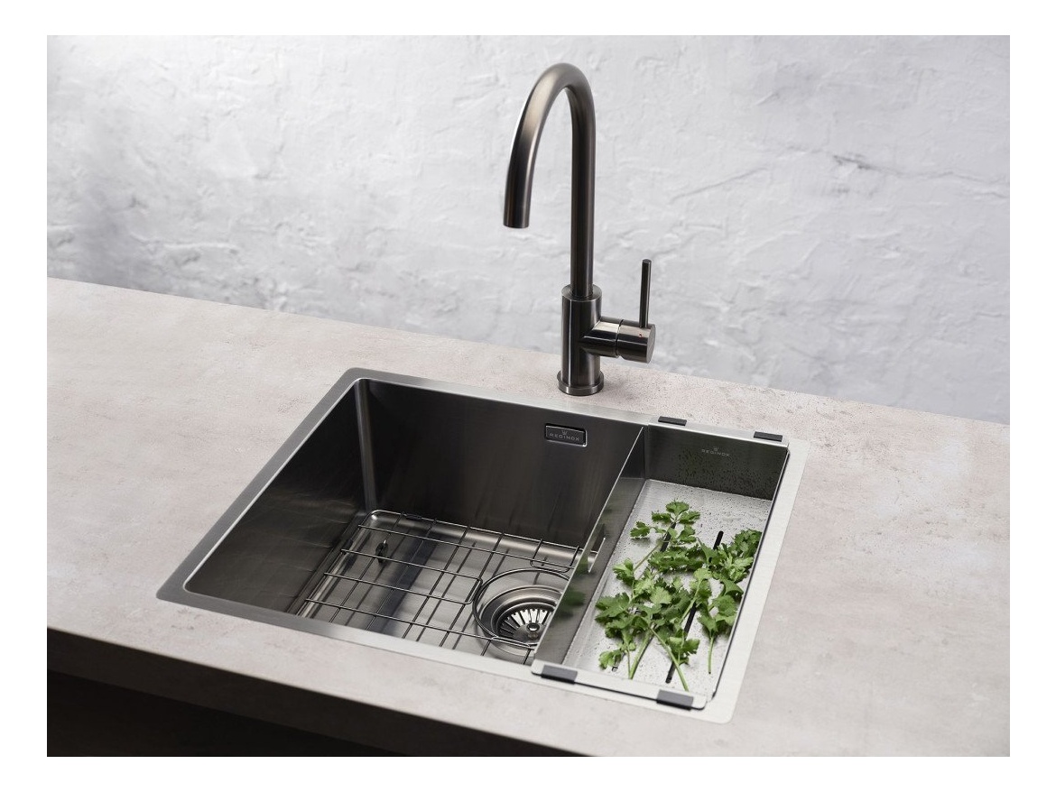 Kuchyňské dřezy Reginox SET Miami 500 Gun metal + baterie Cano + příslušenství