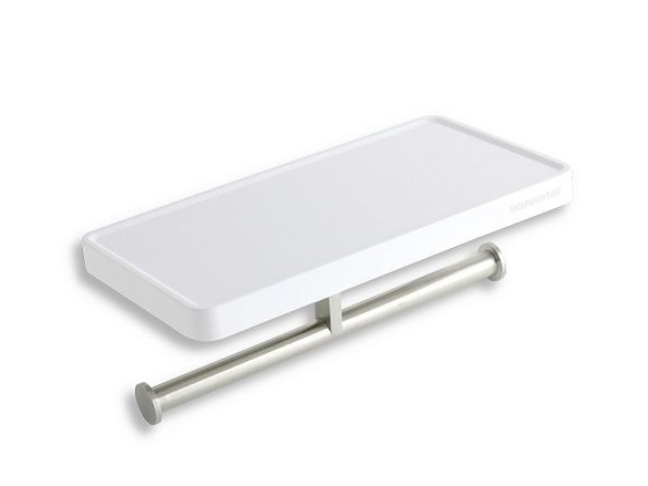 Novaservis Polička s držákem na WC papír Bílá/chrom, plast, , 65581,1