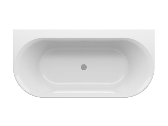 Ravak Vaňa Ypsilon Wall 178x86, voľne stojaca, Smoke Grey/biela, krytka odtoku biela/čierna/chróm