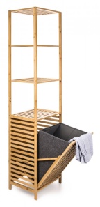 G21 Koš na prádlo  30 l s policemi, bambusový