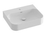 Ravak Umývadlo Ceramic Slim Wall R 55 N, s otvorom pre batériu, s prepadom, čierna matná