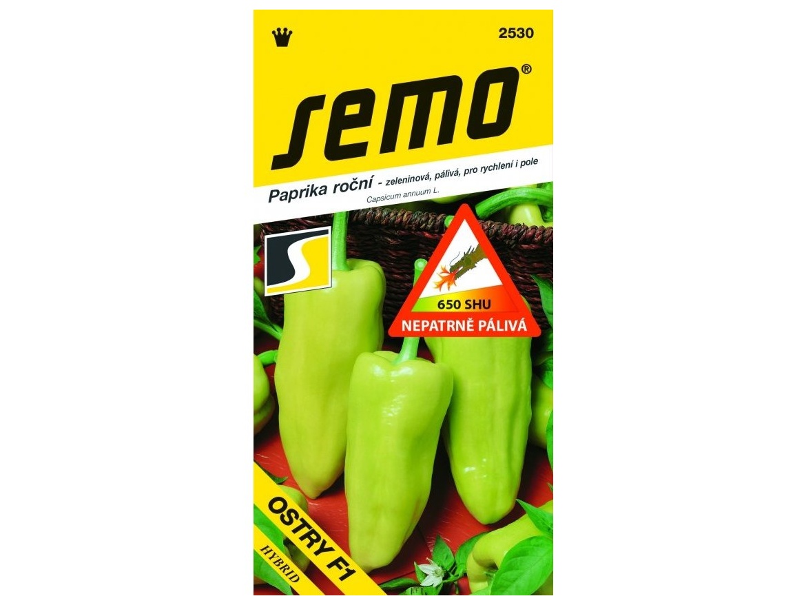 Semo Paprika zeleninová pálivá F1 - Ostry F1 rychl, pole 15s /SHU 650/
