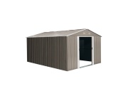 Zahradní domek kovový 3 x 3,7 m se sedlovou střechou hnědý Riwall PRO RMSA 12x10 Brown