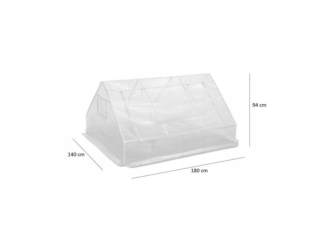 VespaGarden Zahradní pařeniště / fóliovník 180x140x94cm - zelený