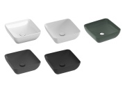 Ravak Umyvadlo Uni Slim S 38, bez otvoru pro baterii, bez přepadu, antracit