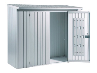 Faházak –  Dveřní set k dřevníku WoodStock 230 stříbrná metalíza