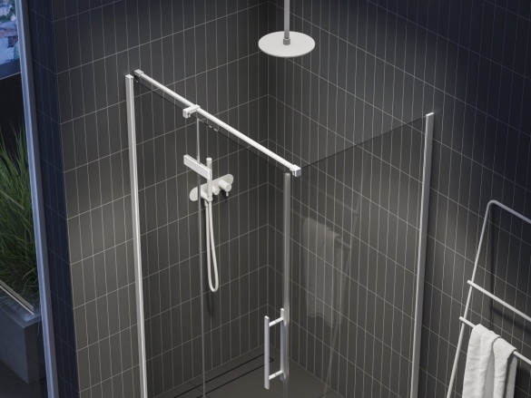 Ravak COPS 80, bílá matná+transparent