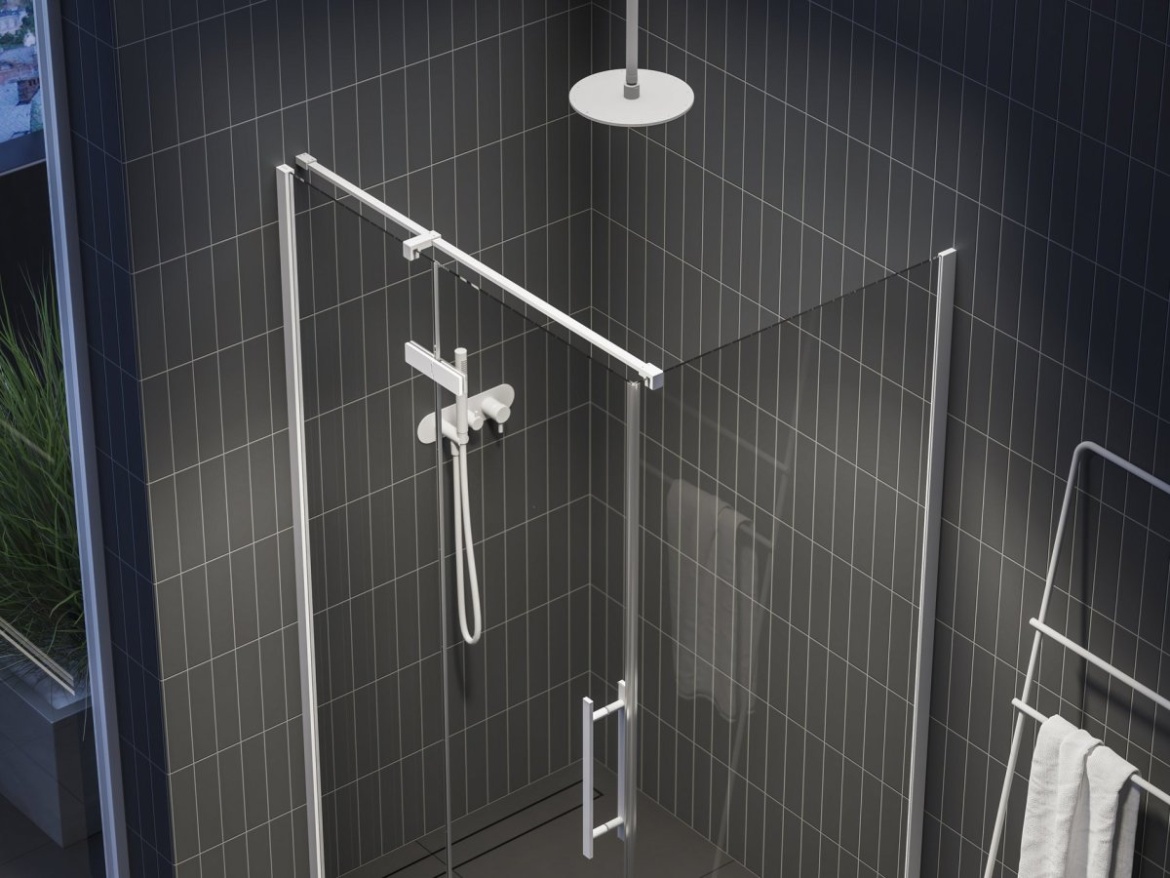 Ravak COPS 90, biela matná+transparent