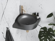 Ravak ES 014.20BLM Umyvadlová stojánková baterie 250 mm bez výpusti, černá matná