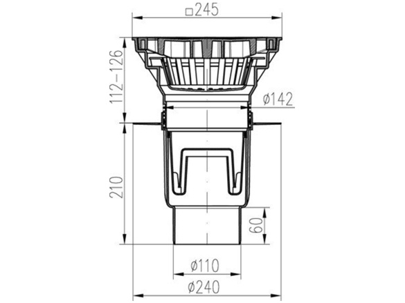 Vpusť Chuděj KVS 110/250