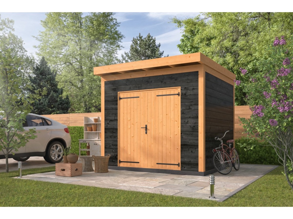 Tuindeco DIY roofing Almelo 300x300 horizontal walls impregnated black