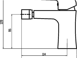 Vodovodní baterie – Novaservis Bidetová baterie Nobless Tina, černá/mat, stojánková, s výpustí, 38011,5