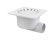 Alcadrain Podlahová vpusť 150 x 150 mm, mřížka bílá, boční odtok d 50 mm,  APV15