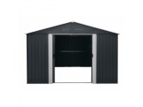 Zahradní domek kovový 3 x 3,7 m se sedlovou střechou antracit Riwall PRO RMSA 12x10 Anthracite