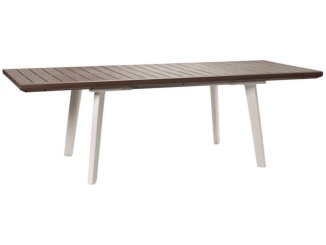 Stoly – Záhradný stôl Keter Harmony rozkladací biely / cappuccino