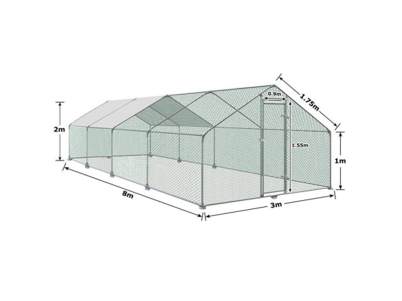 Scobax Venkovní klec - oplocený výběh - 8x3x2 m