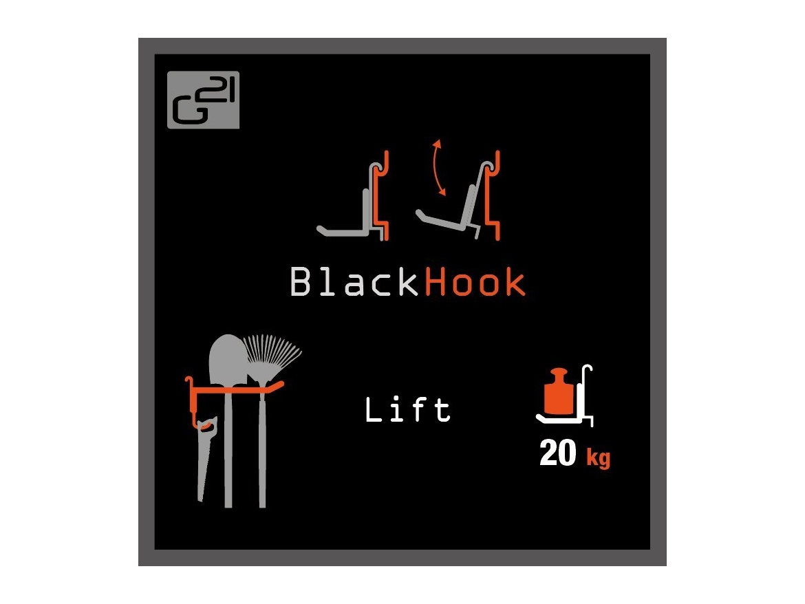 G21 Závěsný systém  BlackHook lift 7,6 x 15 x 27 cm