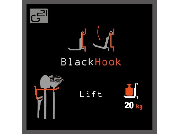 G21 Závěsný systém  BlackHook lift 7,6 x 15 x 27 cm