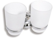 Novaservis Držák kartáčků a pasty dvojitý Metalia 1, sklo/chrom, , 6157,0