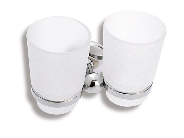 Novaservis Držák kartáčků a pasty dvojitý Metalia 1, sklo/chrom, , 6157,0