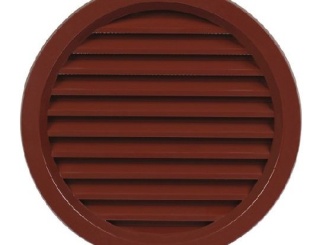 Suchá výstavba –  Haco Větrací mřížka kruhová d 140 mm, se síťovinou, hnědá,  0404