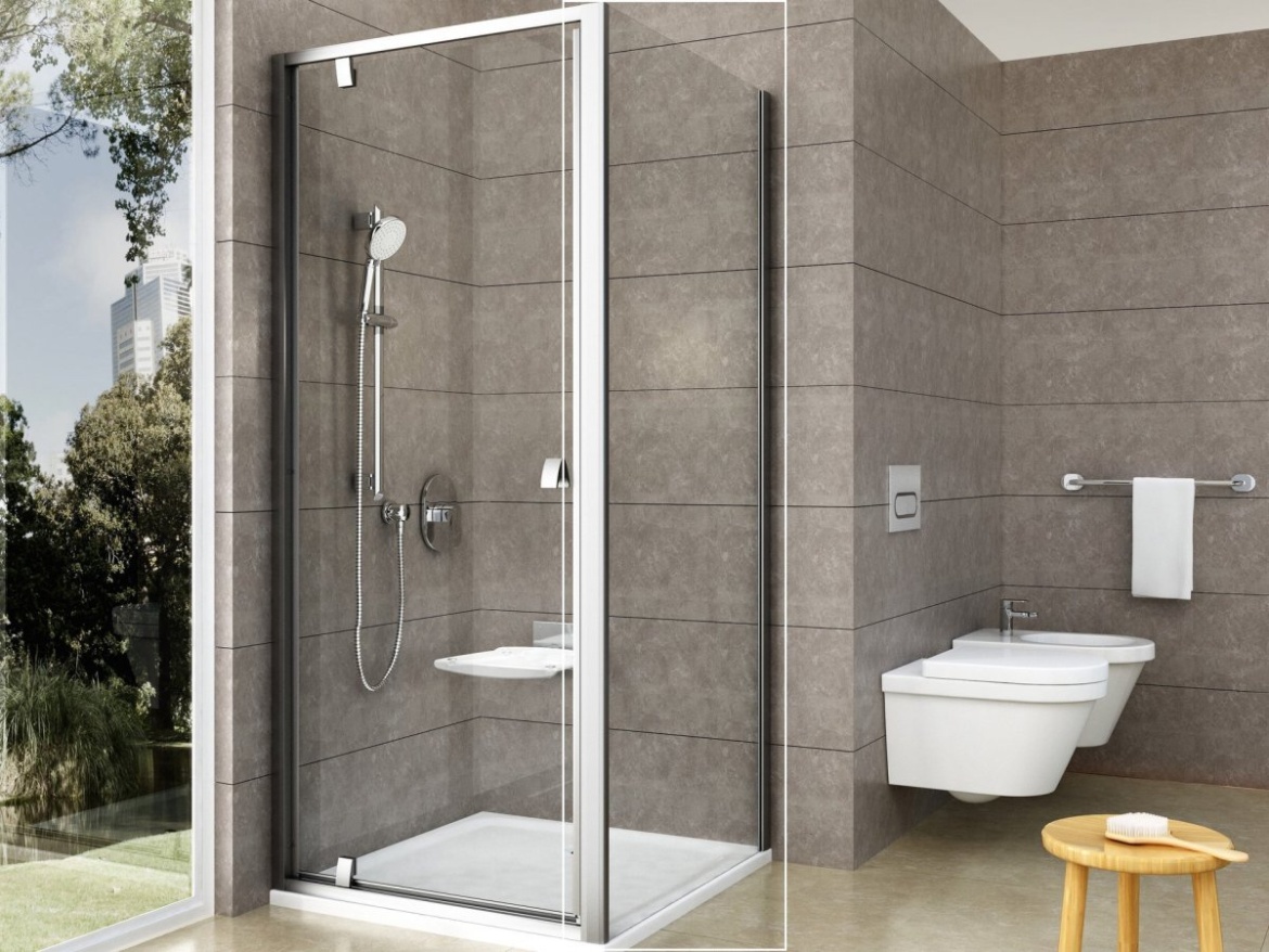 Ravak PPS 90, satin+transparent