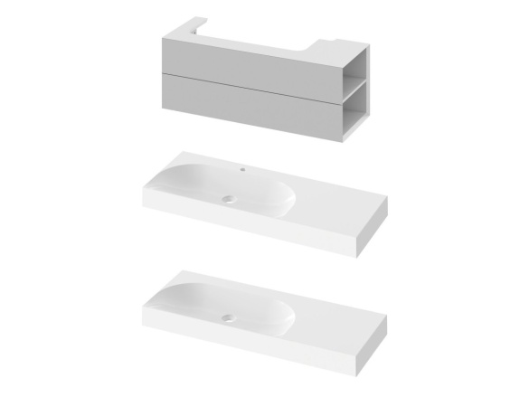 Ravak SD Lite 120 P skříňka pod umyvadlo černá matná