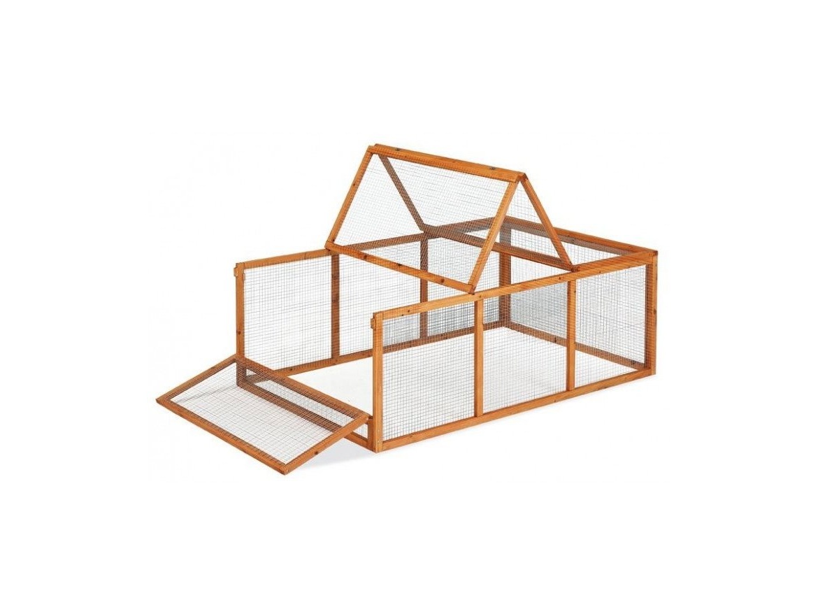 Scobax Dřevěný výběh pro králíky a drůbež - přírodní