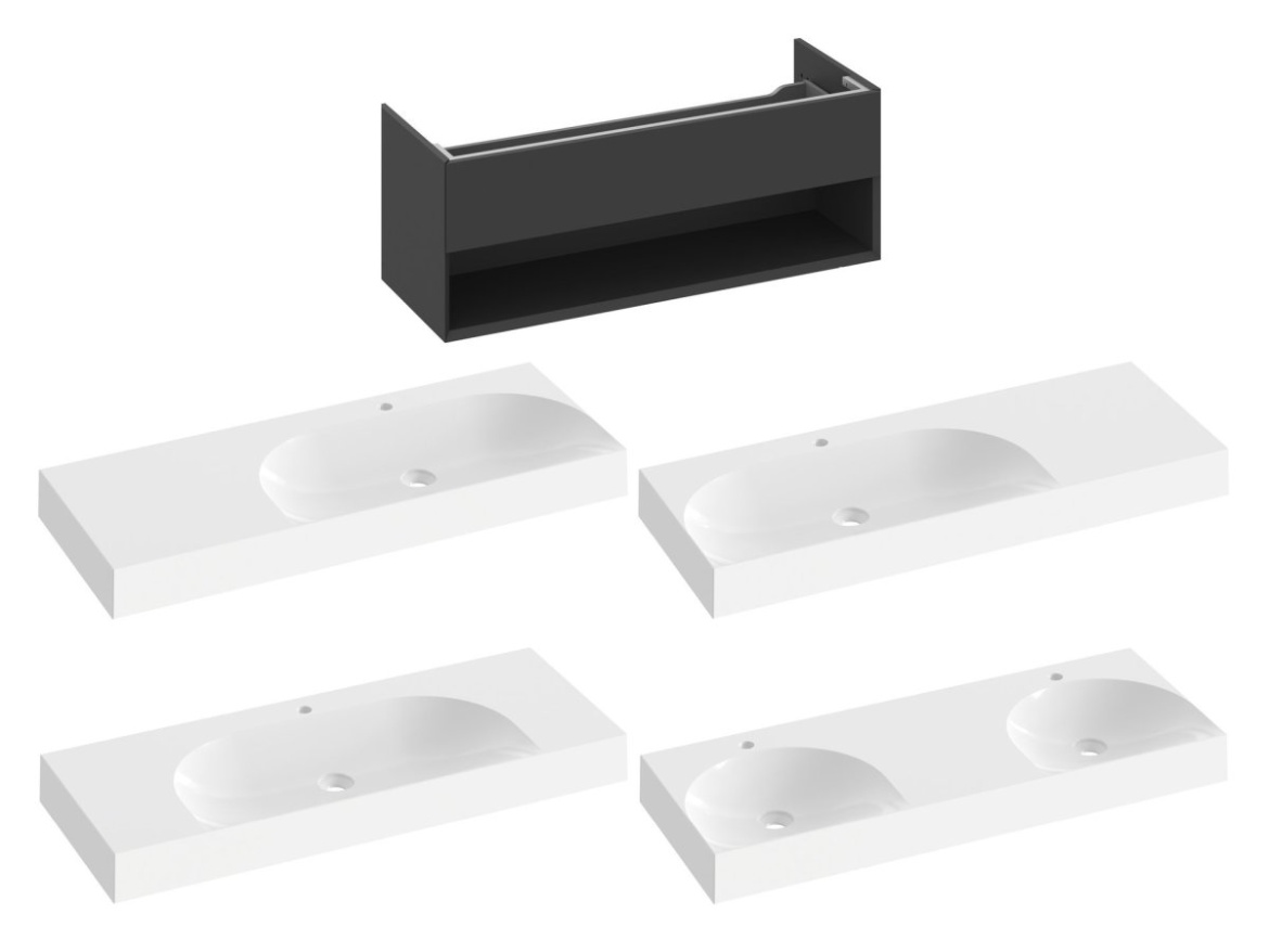 Ravak SD Lite 120 skříňka pod umyvadlo Alabaster Pink