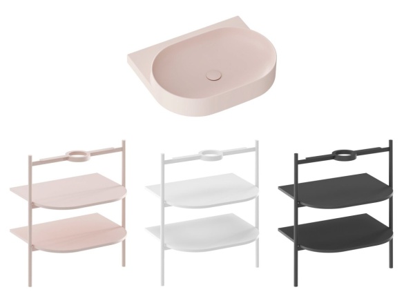 Ravak Umyvadlo Yard 60, s otvorem pro baterii, bez přepadu, Alabaster Pink