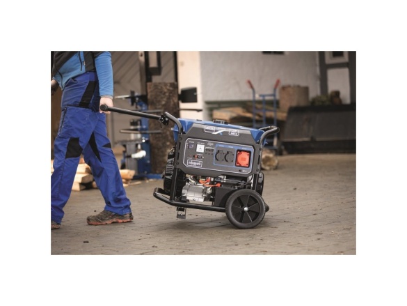 5500 W-os keretgenerátor AVR szabályozással és elektromos indítással Scheppach SG 7100x