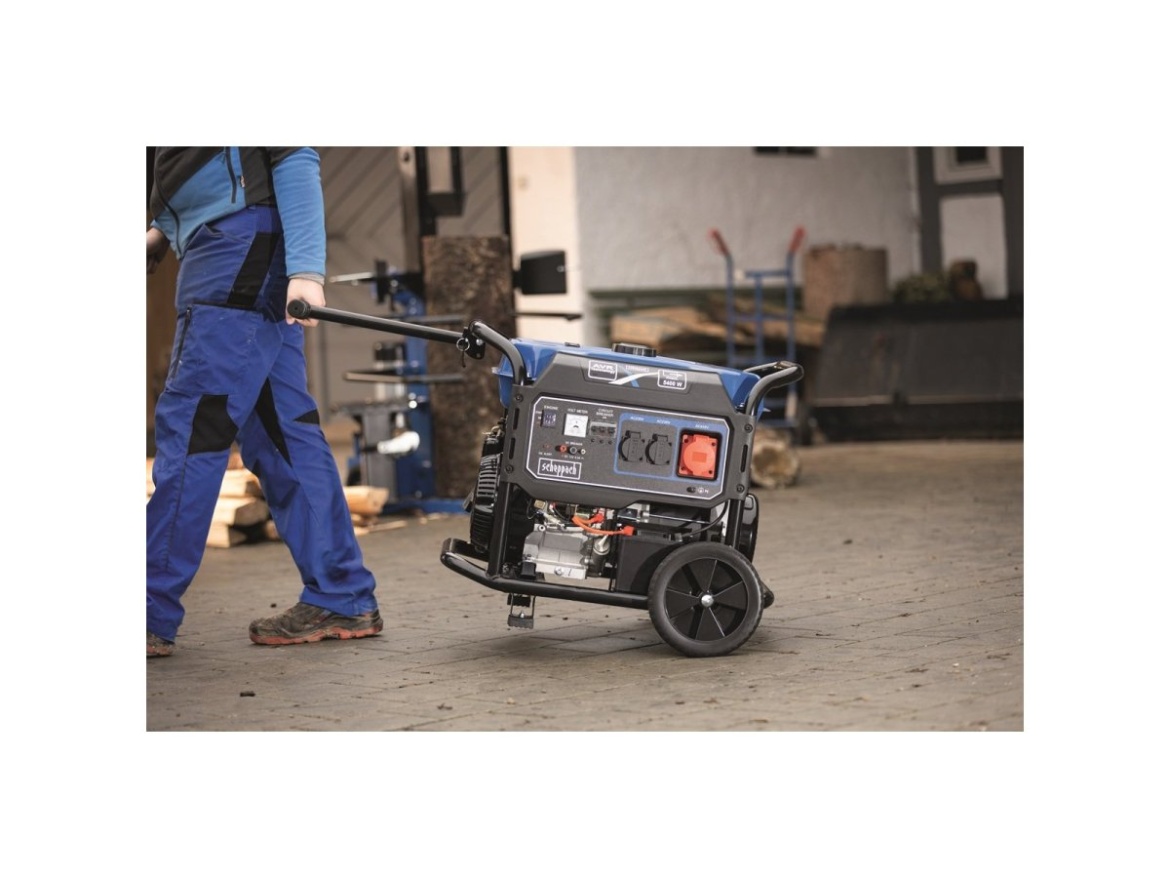 Rámová elektrocentrála 5500 W s regulací AVR a elektrostartem Scheppach SG 7100x