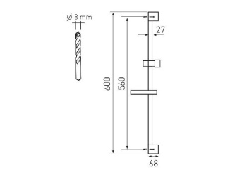 Kézizuhanyok –  Novaservis Sprchová sada KIT, 60 cm, sprcha 5S, chrom, , KIT866,0