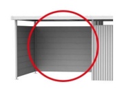 Biohort Zadní stěna pro postranní střechu Highline