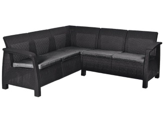 Kanapék –  Corfu Relax rohová pohovka grafitová