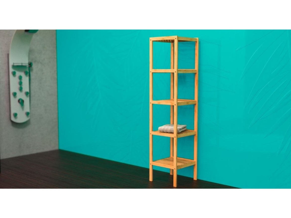 Bambusový nábytek Schütte Bambusová police s 5 přihrádkami ( BMBA02-REG51 )