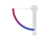 Ravak ES 012.11WV Umyvadlová stojánková baterie BeCool 190 mm bez výpusti, White Velvet