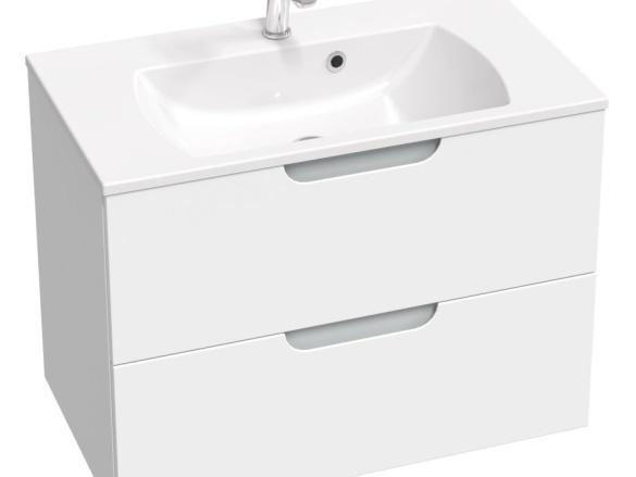 Ravak Umyvadlo Classic Slim 80, s otvorem pro baterii, s přepadem